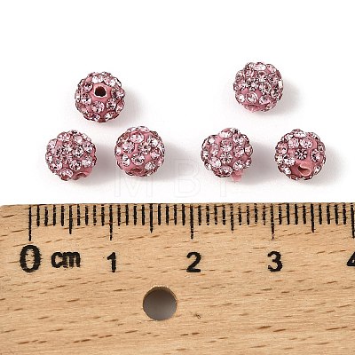 Polymer Clay Rhinestone Beads RB-H284-6MM-223-1