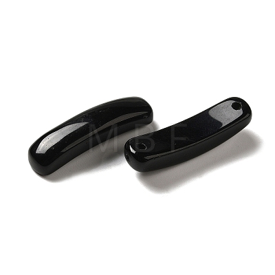 Natural Obsidian Connector Charms G-G095-01D-1