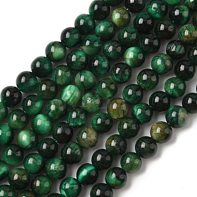 Dyed Natural Tiger Eye Beads Strands X-G-G102-A01-02-1