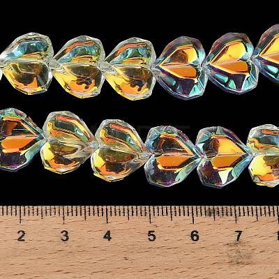 Electroplate Transparent Glass Beads Strands EGLA-B012-AB01-1