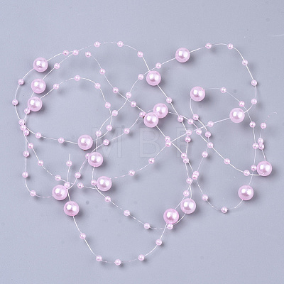 ABS Plastic Imitation Pearl Beaded Trim Garland Strand SACR-T354-01D-1