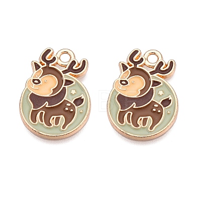 Christmas Theme Alloy Enamel Pendants ENAM-T020-10M-1