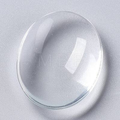 Transparent Glass Cabochons GLAA-XCP0011-26-1