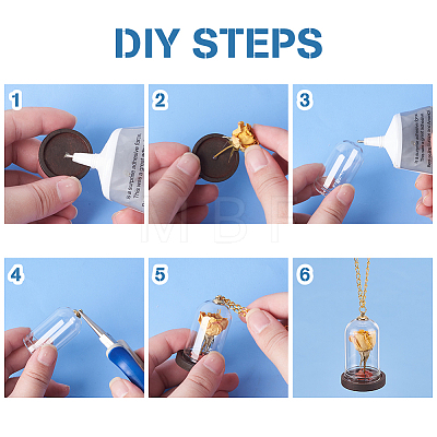 DIY Blank Dome Vial Pendant Making Kit DIY-BC0010-01-1