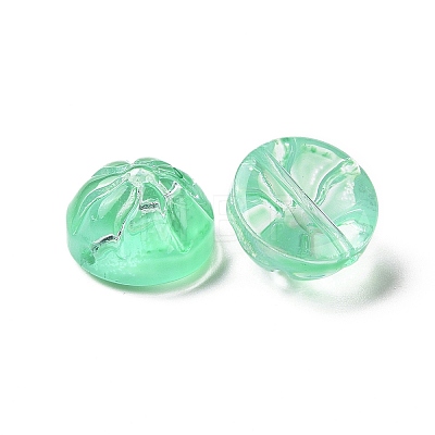 Transparent Spray Painted Glass Beads GLAA-I050-09F-1