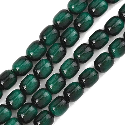 Imitation Tiger Eye Glass Beads Strands X-GLAA-H040-02C-1