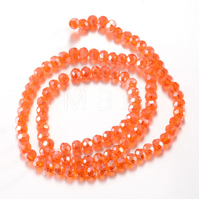 Electroplate Glass Beads Strands EGLA-R016-4m-9-1