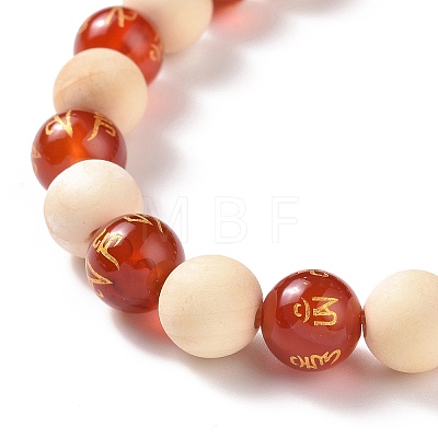 Om Mani Padme Hum Beaded Bracelets BJEW-JB09060-1