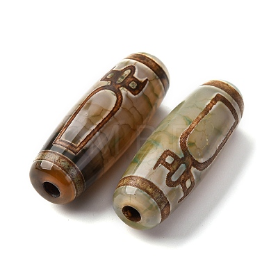 Tibetan Style dZi Beads TDZI-E004-02-1