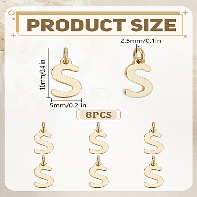8Pcs Brass Charms KK-LP0001-85S-1