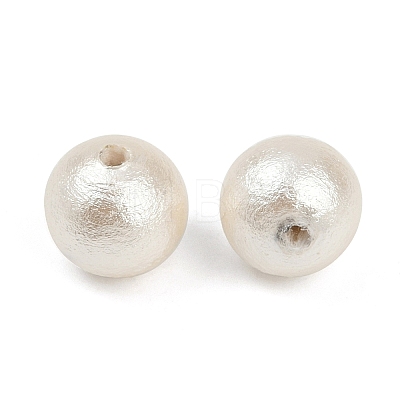 Compressed Cotton Pearl Beads WOVE-V001-A02-8mm-1
