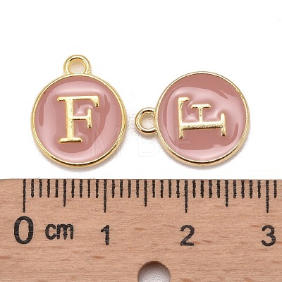 Golden Plated Alloy Enamel Charms X-ENAM-S118-07F-1