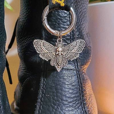 Moth Alloy Shoe Charms PW-WG11959-01-1