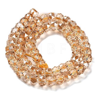 Transparent Electroplate Glass Beads Strands EGLA-K071-03A-1