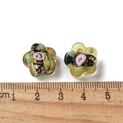 Handmade Foil Lampwork Beads Strands FOIL-Z001-02F-1