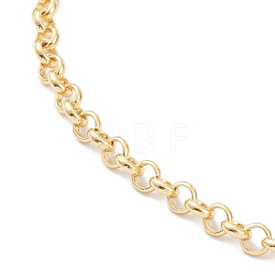 Brass Rolo Chain Necklace Making MAK-F036-01G-1