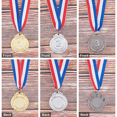 AHANDMAKER 12Pcs 3 Styles Zinc Alloy Medals NJEW-GA0001-02-1
