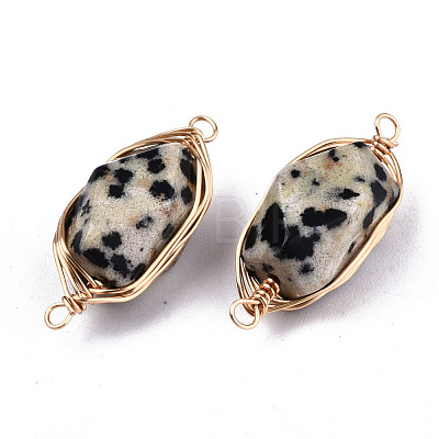 Natural Dalmatian Jasper Links/Connectors G-T131-100C-1