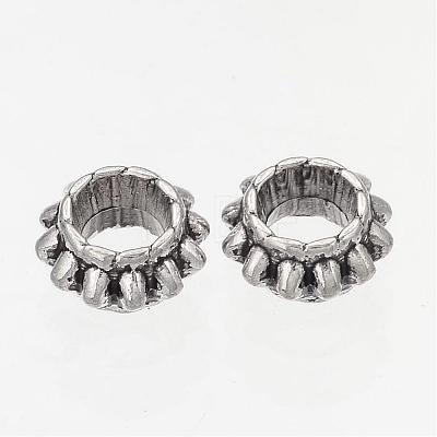 Rondelle Tibetan Silver Spacer Beads AB30-NF-1