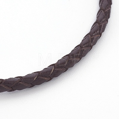 Braided Leather Cord Bracelet Making X-MAK-L018-05E-1