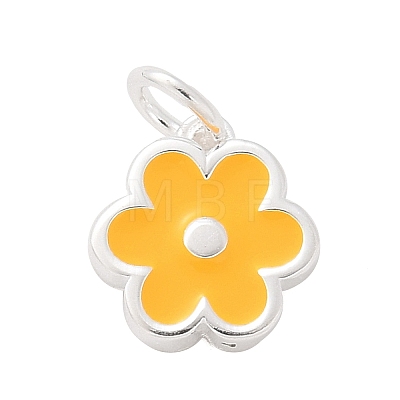 925 Sterling Silver Enamel Flower Charms LS-STER-D300-04S-03-1