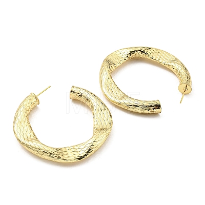 Rack Plating Brass Round Stud Earrings KK-C026-23G-1