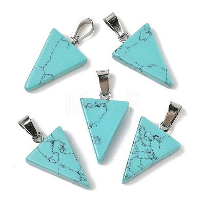 Synthetic Turquoise Pendants G-B127-04P-03-1