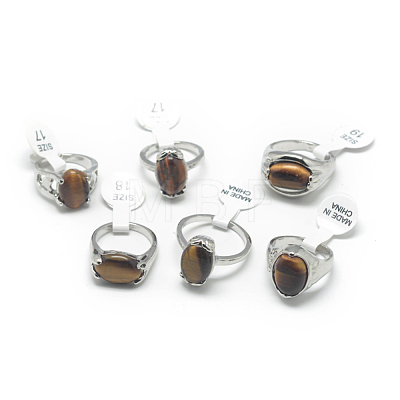 Natural Tiger Eye Rings G-S217-06-B-1