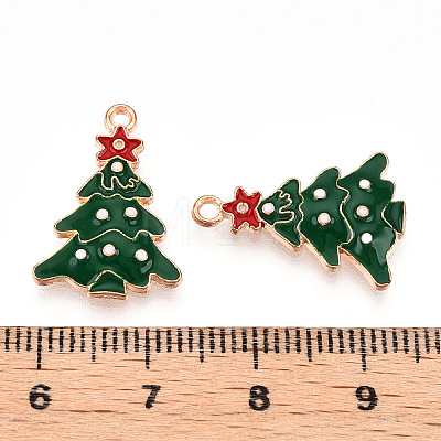 Christmas Theme Alloy Enamel Pendants ENAM-N056-403A-02-1