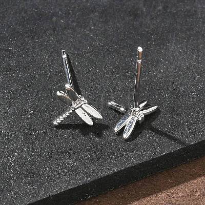 Brass Stud Earrings for Women EJEW-F403-06P-1