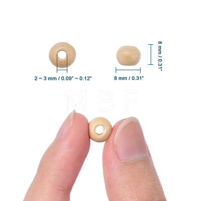 Natural Wood Beads X-YTB022-6-1