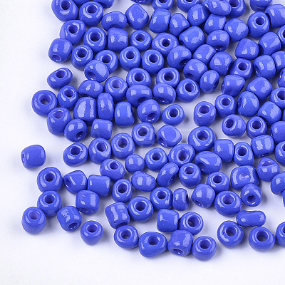 Baking Paint Glass Seed Beads SEED-Q025-5mm-M21-1