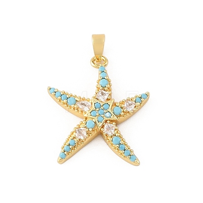 Ocean Brass & Rhinestone Pendants RB-CBA4B36-04G-07-1