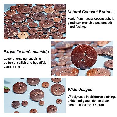 Natural Coconut Buttons BUTT-NB0001-32-1
