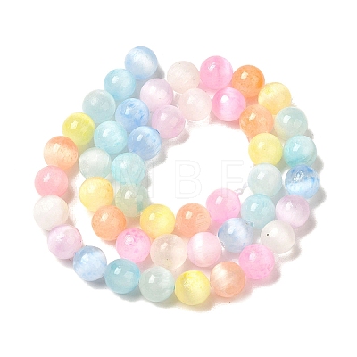 Gradient Color Natural Selenite Dyed Beads Strands G-H067-A04-8MM-1
