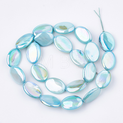 AB Color Freshwater Shell Beads Strands SHEL-S274-39C-1