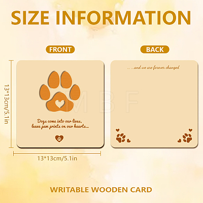 Wooden Commemorative Cards WOOD-WH0040-007-1