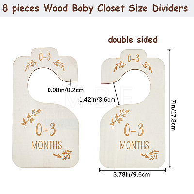 CRASPIRE 1 Set Wooden Closet Divider WOOD-CP0001-04-1