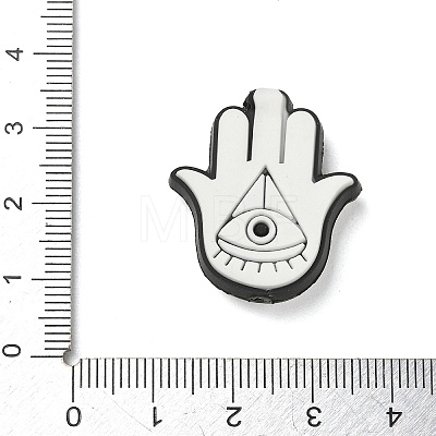 Evil Eye Theme Silicone Beads SL-CBACE28-03A-1