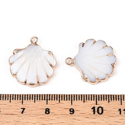 Electroplate Freshwater Shell Pendants SHEL-S274-33A-1