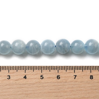 Natural Aquamarine Beads Strands G-D327-C03-8MM-01A-1