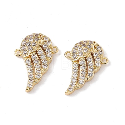 Brass Micro Pave Cubic Zirconia Connector Charms KK-E068-VC079-1