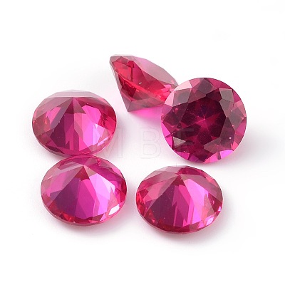 Red Corundum Diamond Shape Cubic Zirconia Cabochons ZIRC-L040-02-1.5mm-1