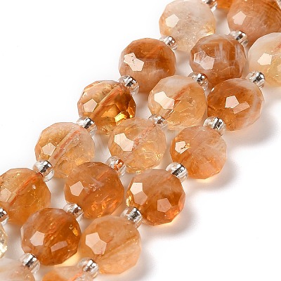 Heated Natural Citrine Beads Strands G-B153-B09-1
