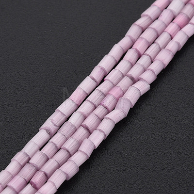 Glass Silk Stain Style Beads Strands GLAA-N047-001A-04-1