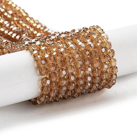 Electroplate Transparent Glass Beads Strands LS-EGLA-A035-T4mm-A17-1
