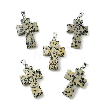 Natural Dalmatian Jasper Pendants GG-K002-11A-1