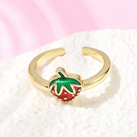 Brass Cuff Open Rings for Women RJEW-C164-05B-G-1