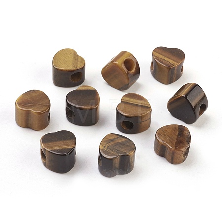 Natural Tiger Eye European Beads G-F580-C05-1