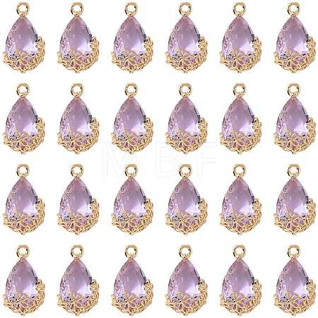 Transparent Glass Pendants GLAA-FZ0001-02I-1